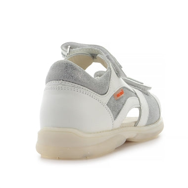 Memo Orthopedic High-Top Girls leather Sandals with Ankle Support/ White OLIVIA