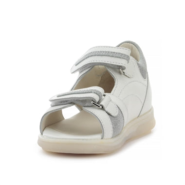 Memo Orthopedic High-Top Girls leather Sandals with Ankle Support/ White OLIVIA