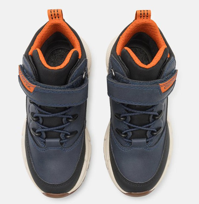 Geox boys boots /Autumn-Winter /waterproof, breathable /Navy blue, orange J36LCG C0045