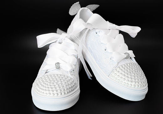 Sweeties By Sweetie Pie /Girls White Communion Sneaker Shoes /ARIEL_3126.jpg