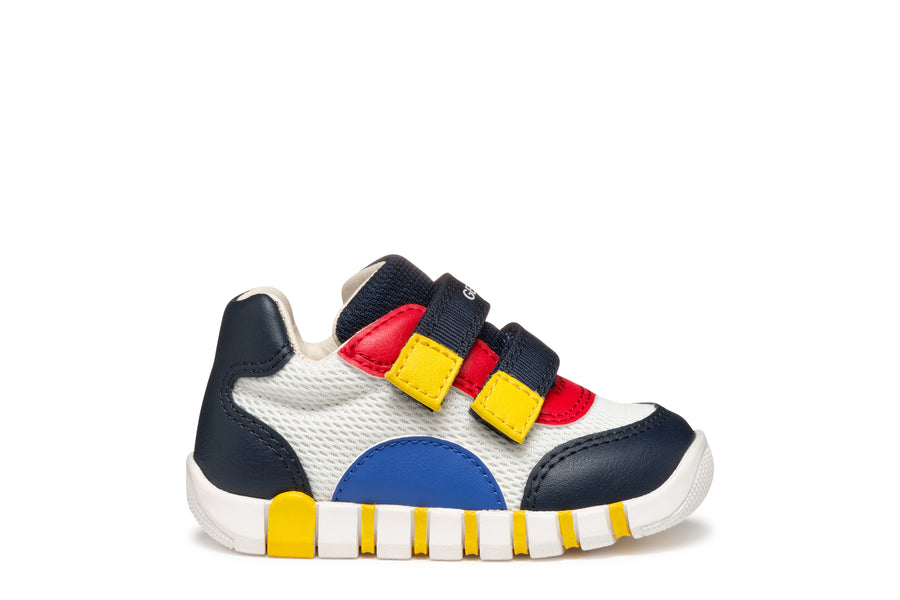 Geox Boy's first steps sneakers /White /Navy /B3555C C0899