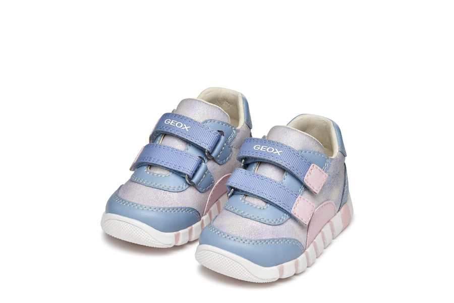 Geox girls first steps sneakers /Pink/Blue/B3558AC4YE8