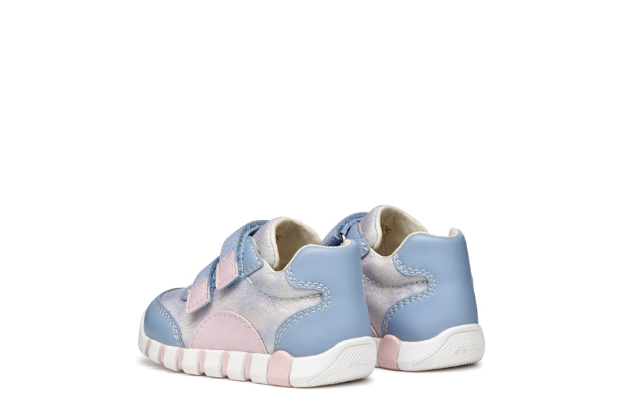 Geox girls first steps sneakers /Pink/Blue/B3558AC4YE8