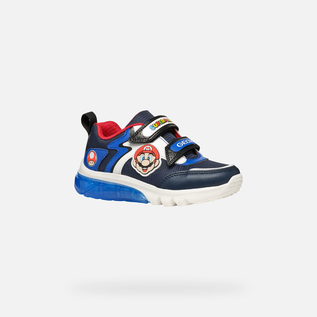 GEOX Ciberdron Junior Nintendo/supermario boys sneakers with lights/Navy/Blue J46LBI0_4188.jpg