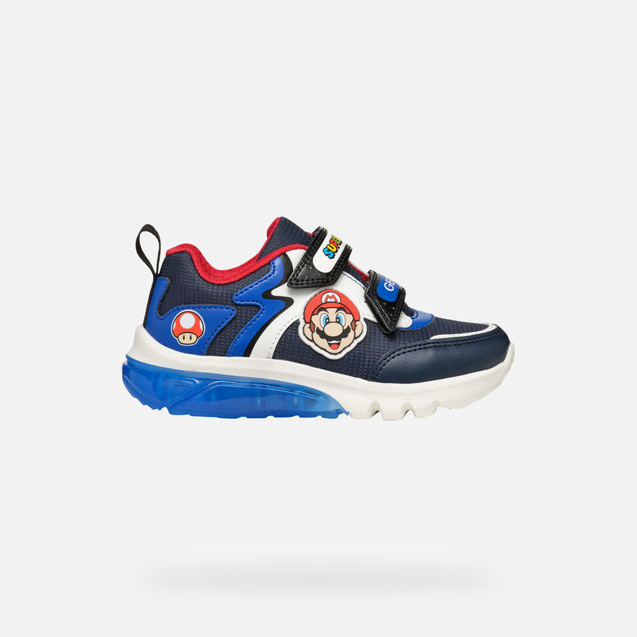 GEOX Ciberdron Junior Nintendo/supermario boys sneakers with lights/Navy/Blue J46LBI0_4189.jpg