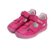 D.D.step girls barefoot leather sandals /Bright Pink G077-41892B_3413.jpg