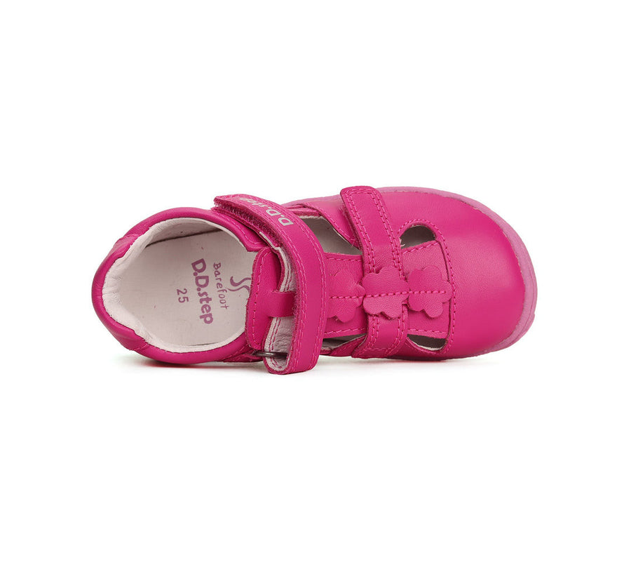 D.D.step girls barefoot leather sandals /Bright Pink G077-41892B_3416.jpg