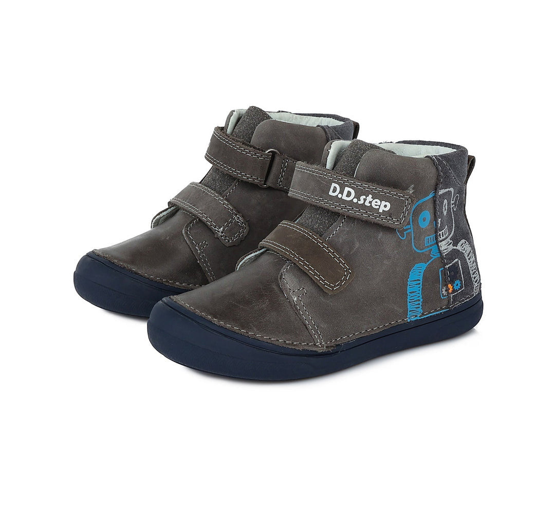 D.D.step boys leather  water-repellence boots A078-539BM Grey_1983.jpg