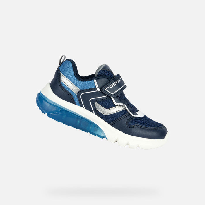 GEOX CIBERDON BOYS SNEAKER WITH LIGHTS/NAVY/DARK SILVER J36LBC_2142.jpg
