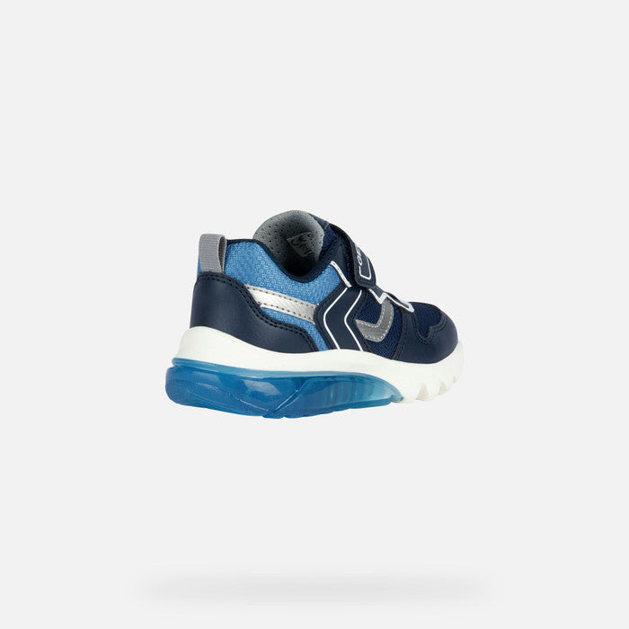 GEOX CIBERDON BOYS SNEAKER WITH LIGHTS/NAVY/DARK SILVER J36LBC_2145.jpg