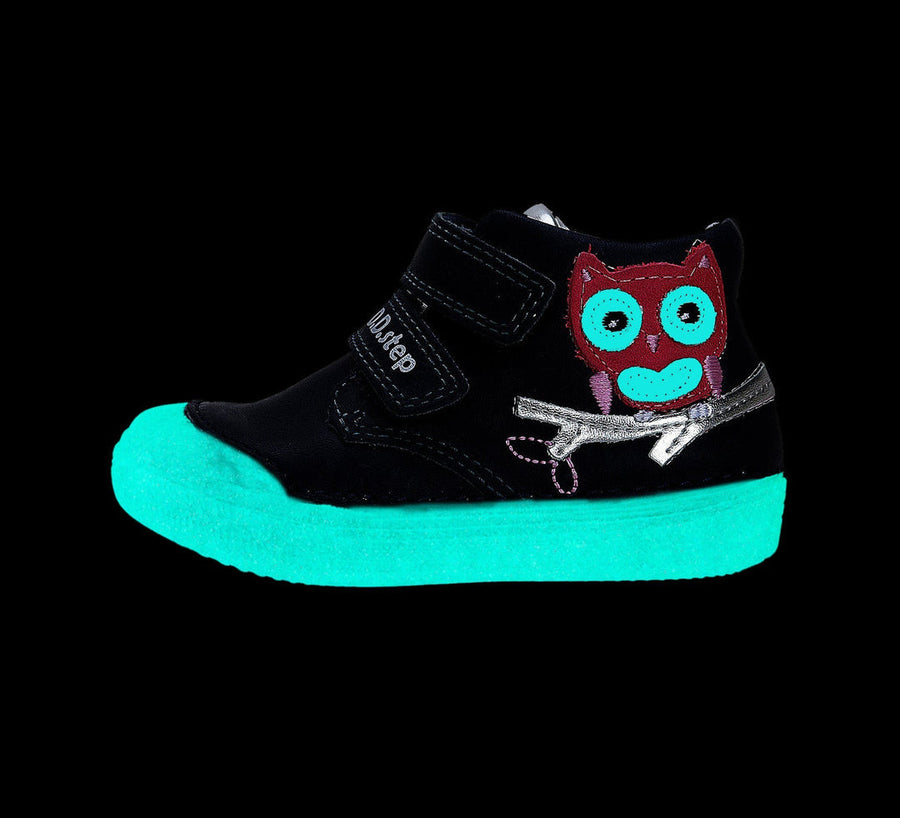 D.D.step girls leather/ first steps/ glow in dark/ Dark Grey S066-42820A_4068.jpg