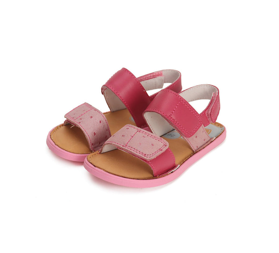 D.D.step girls barefoot leather sandals /Dark pink G076-41539_3588.jpg