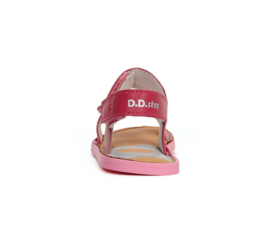 D.D.step girls barefoot leather sandals /Dark pink G076-41539_3589.jpg