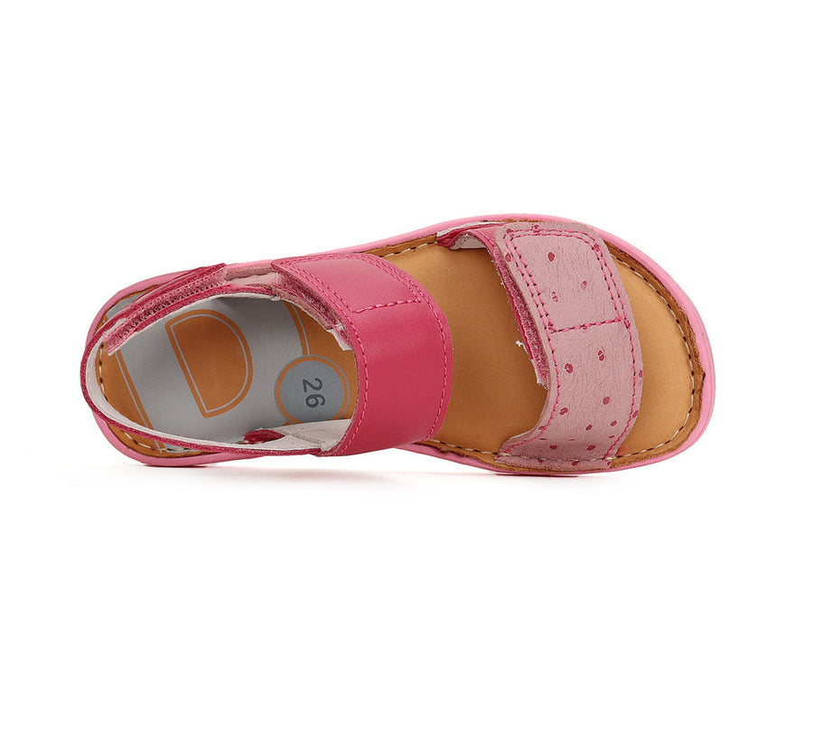 D.D.step girls barefoot leather sandals /Dark pink G076-41539_3592.jpg