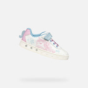 Geox Skylin Girl Shoes with lights / white/pink J558WA C0406