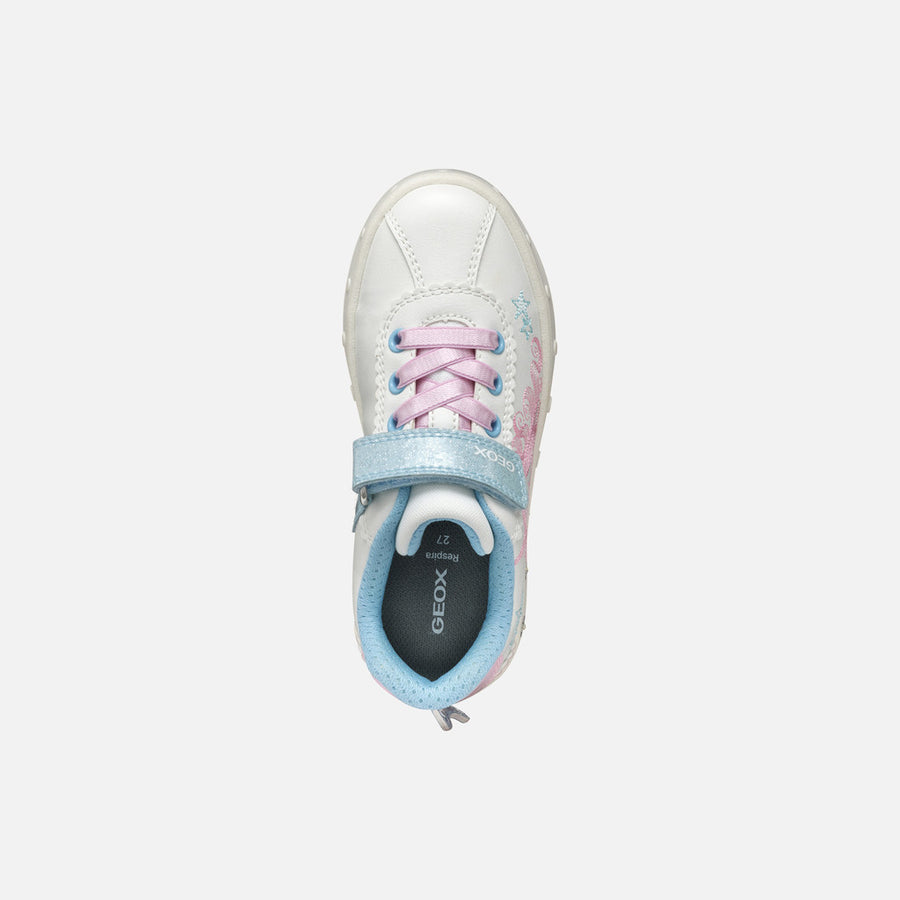 Geox Skylin Girl Shoes with lights / white/pink J558WA C0406