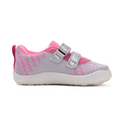 D.D.step girls lightweight runners /barefoot /Light Grey F093-51399E
