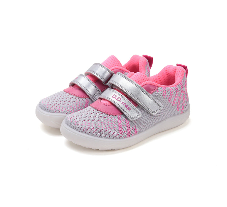 D.D.step girls lightweight runners /barefoot /Light Grey F093-51399E