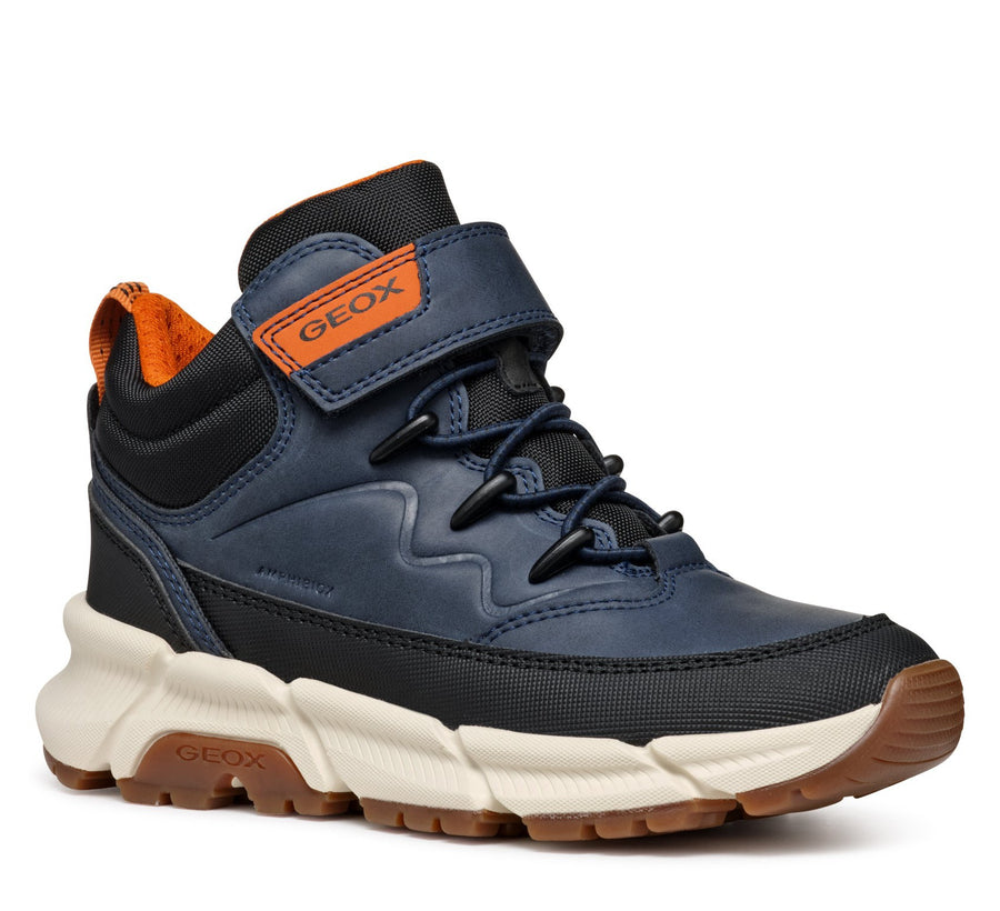 Geox boys boots /Autumn-Winter /waterproof, breathable /Navy blue, orange J36LCG C0045