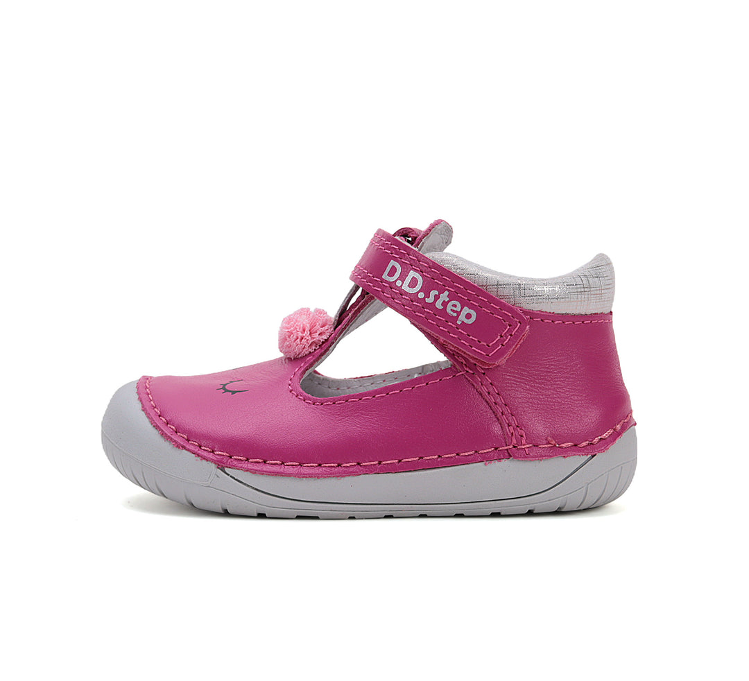 D.D.step girls barefoot/ first steps ballerinas/ sandals /Dark Pink H070-51968A