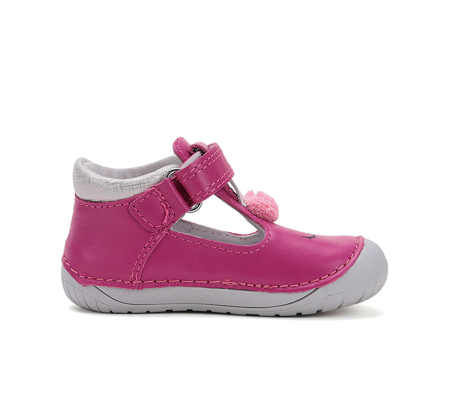 D.D.step girls barefoot/ first steps ballerinas/ sandals /Dark Pink H070-51968A