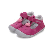 D.D.step girls barefoot/ first steps ballerinas/ sandals /Dark Pink H070-51968A