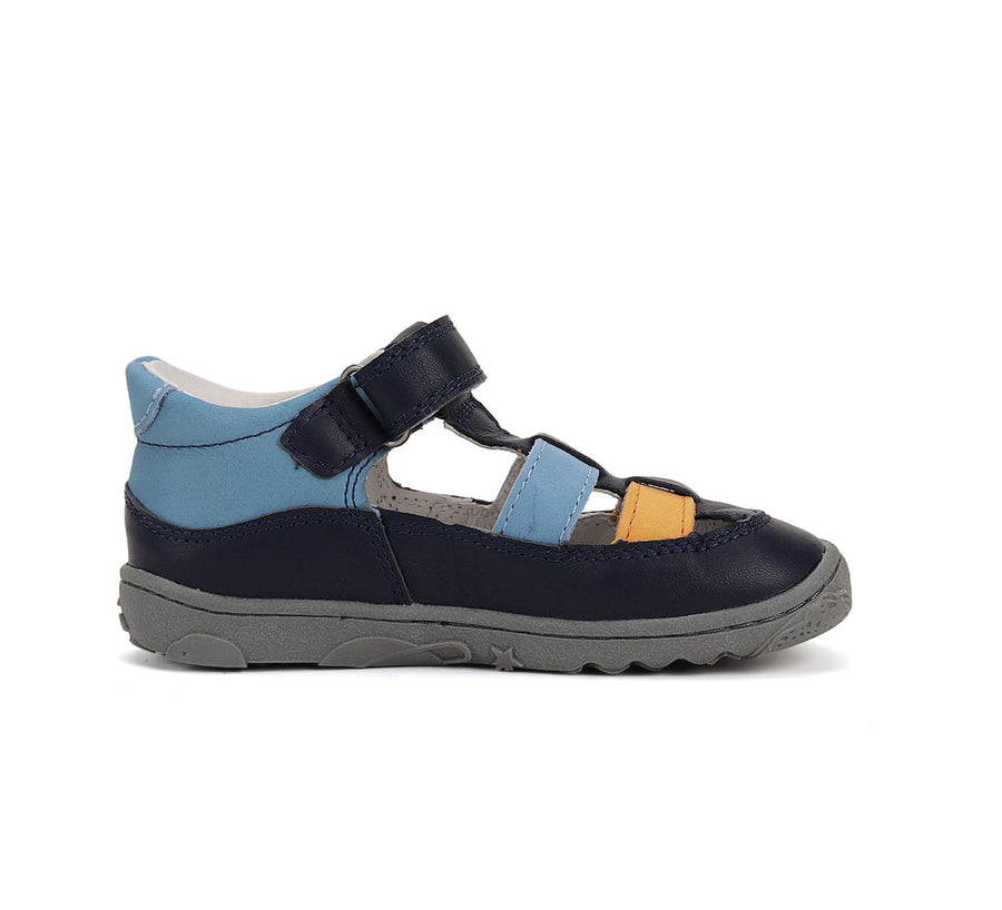 D.D.step boys barefoot leather sandals/Royal Blue H077-51332A