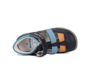 D.D.step boys barefoot leather sandals/Royal Blue H077-51332A