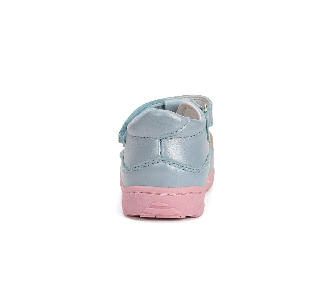 D.D.step girls barefoot leather sandals/Sky Blue H077-51332B