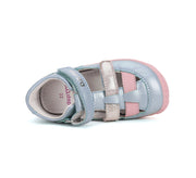 D.D.step girls barefoot leather sandals/Sky Blue H077-51332B