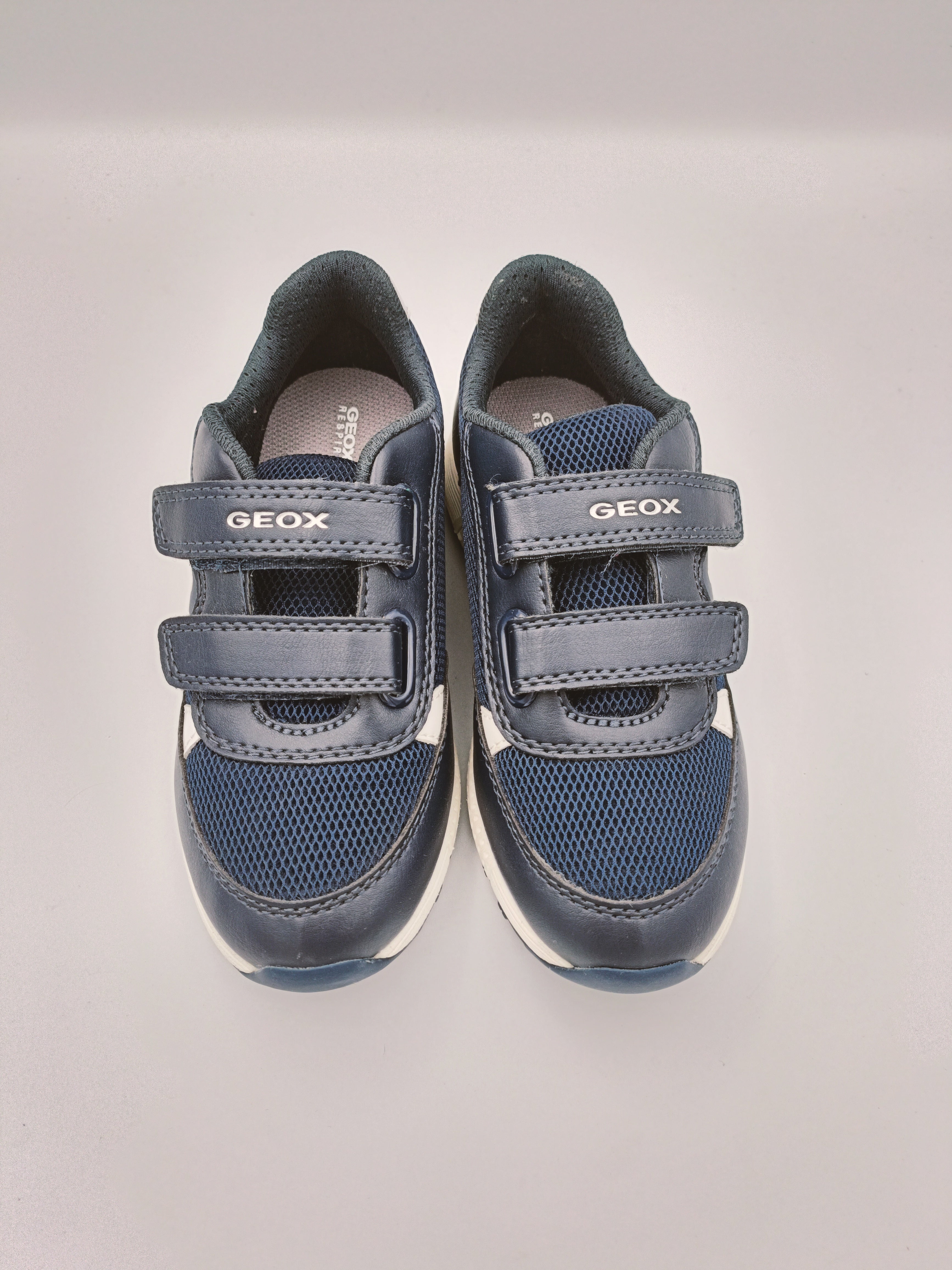 GEOX boys Velcro shoes/ sneakers J.Alben Boy Light /Navy blue J459EC