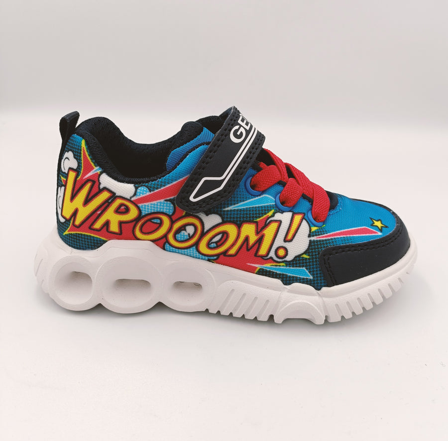 GEOX Wroom Junior /sneakers with lights/ Royal/RED J55GAD