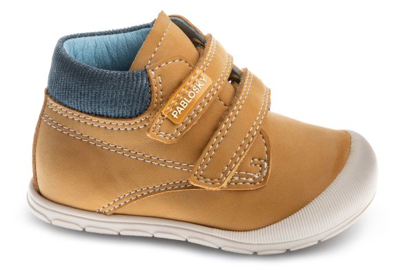 Pablosky baby boy yellow leather boots 045182