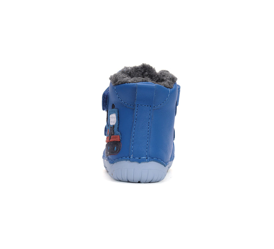 D.D.step boys leather/ barefoot /warm lining/ water-repellence boots/ Royal Blue W070-42154A