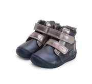 D.D.step girls leather/ barefoot /warm lining/ water-repellence boots/ Royal Blue W070-42522