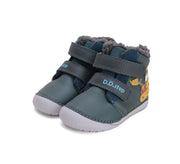D.D.step boys leather A/W boots/ barefoot /warm lining/ water-repellence boots/ Royal Blue W070-42154