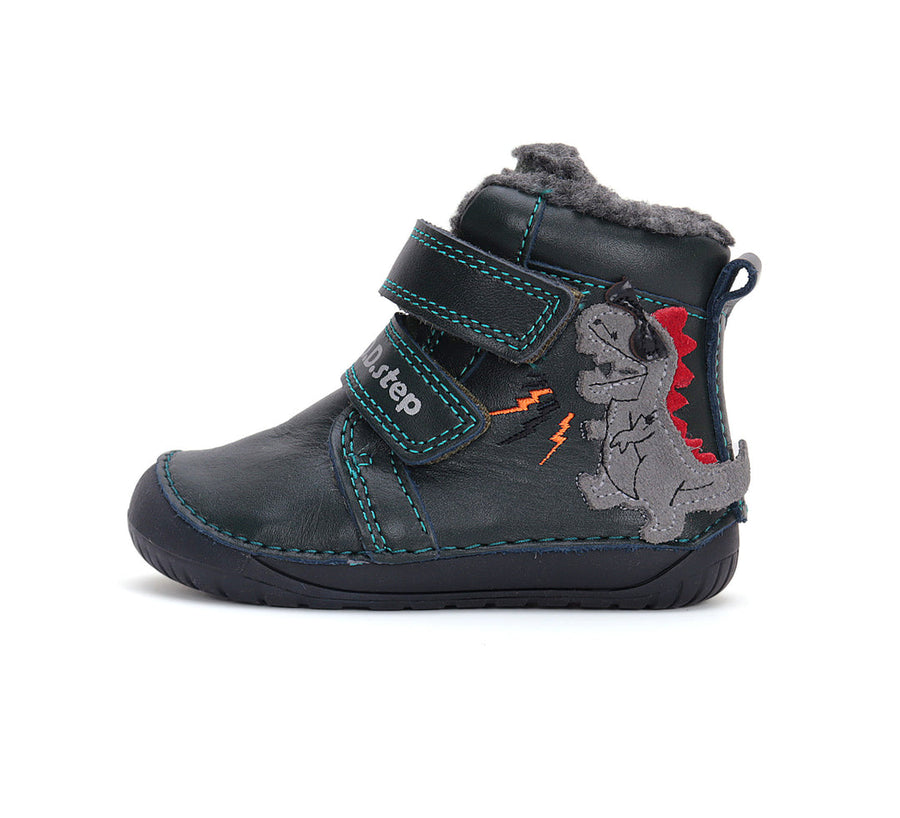 D.D.step boys leather A/W boots/ barefoot /warm lining/ water-repellence boots/ Emerald W070-42838A
