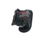 D.D.step boys leather A/W boots/ barefoot /warm lining/ water-repellence boots/ Emerald W070-42838A