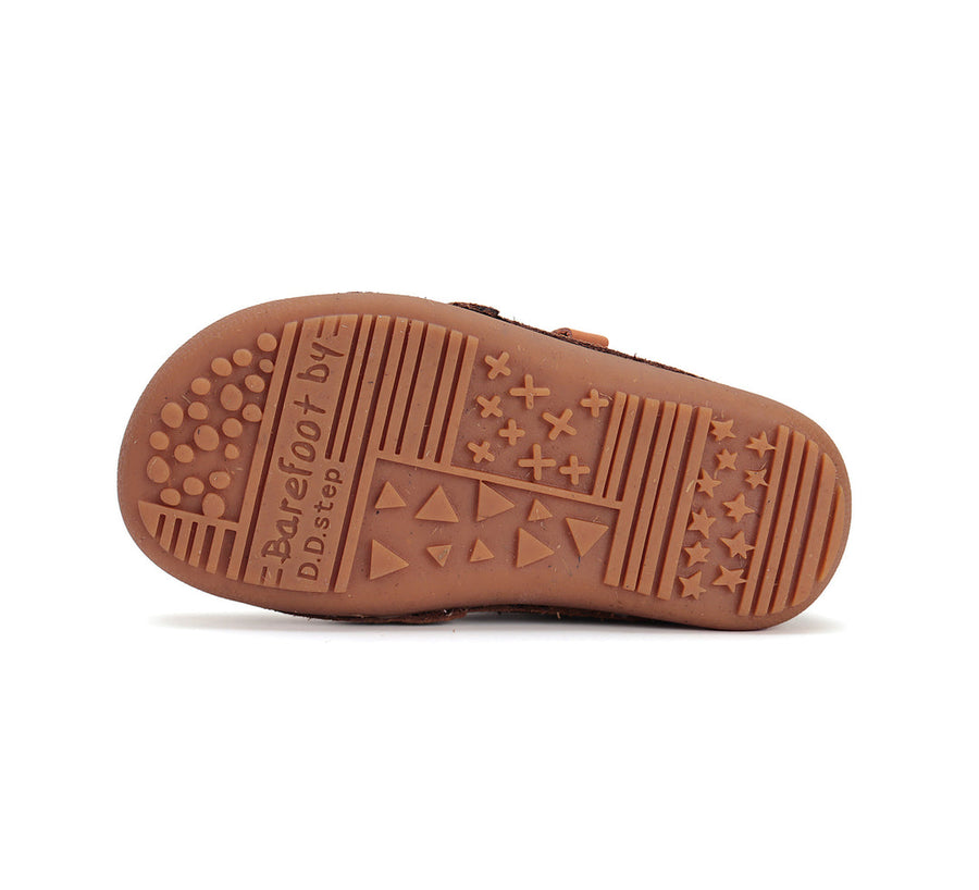 D.D.step boys barefoot leather shoes/ Choclate S063-51483A