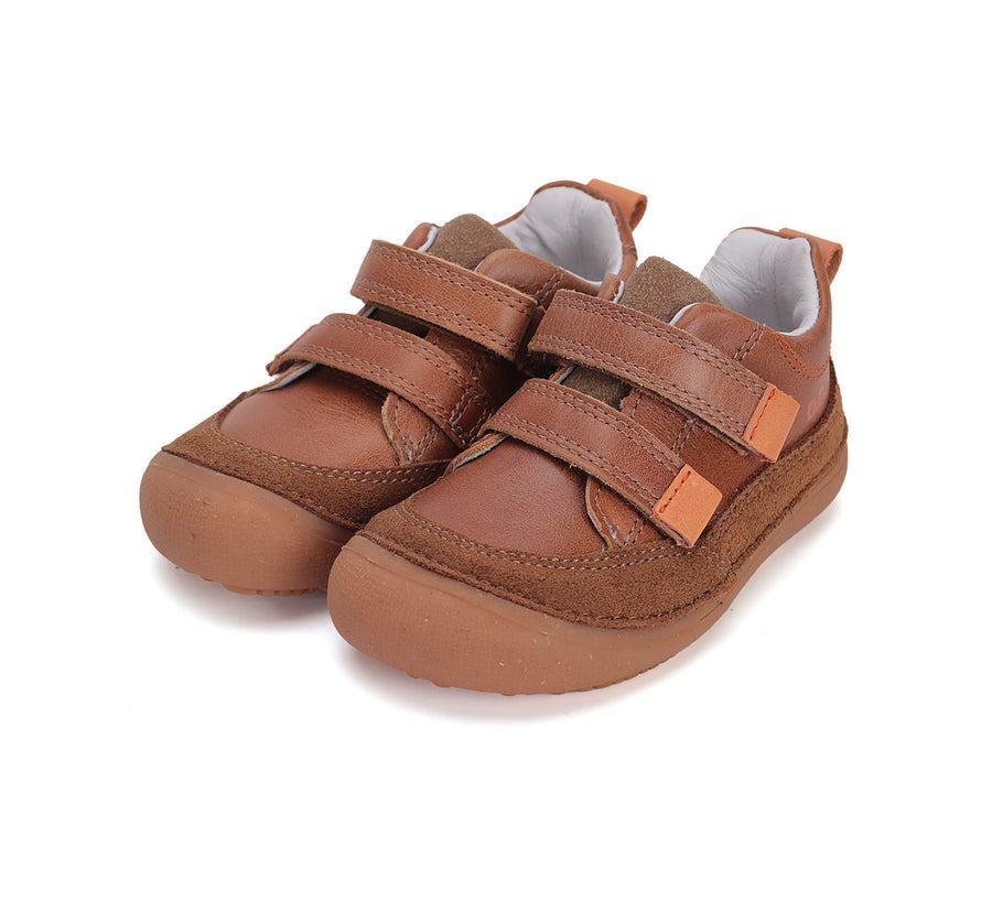 D.D.step boys barefoot leather shoes/ Choclate S063-51483A