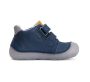 D.D.step boys / first steps/leather shoes with Dragon detail in Bermuda Blue (S073-51696A)