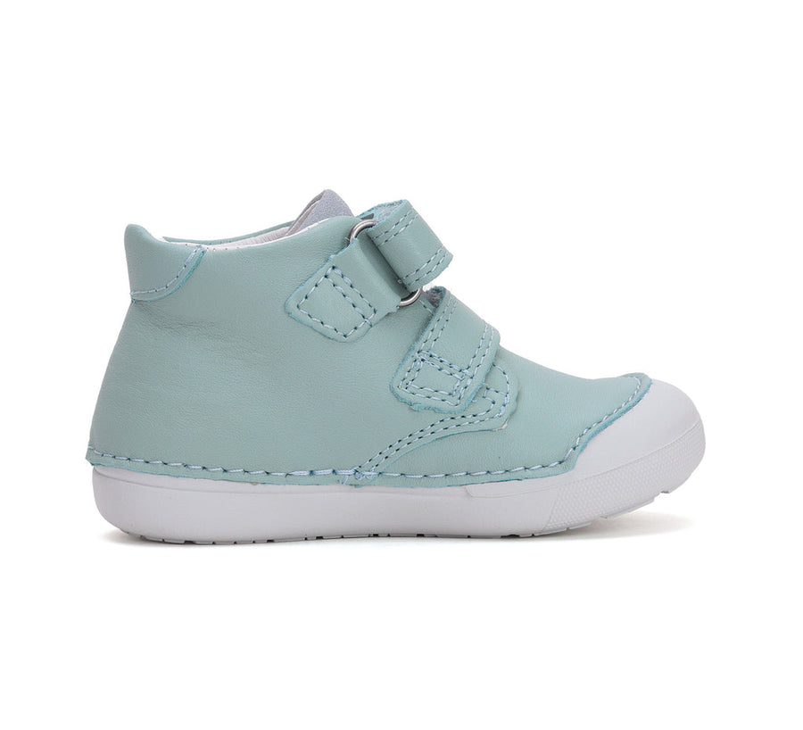 D.D.step boys first steps/ leather shoes with teddy detail Sea Green S066-51917B
