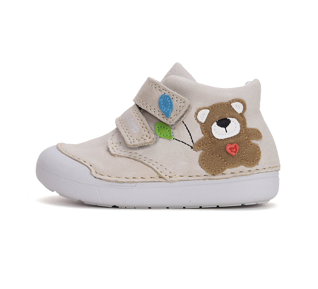 D.D.step boys first steps/ leather shoes with teddy detail Sea Green S066-51917