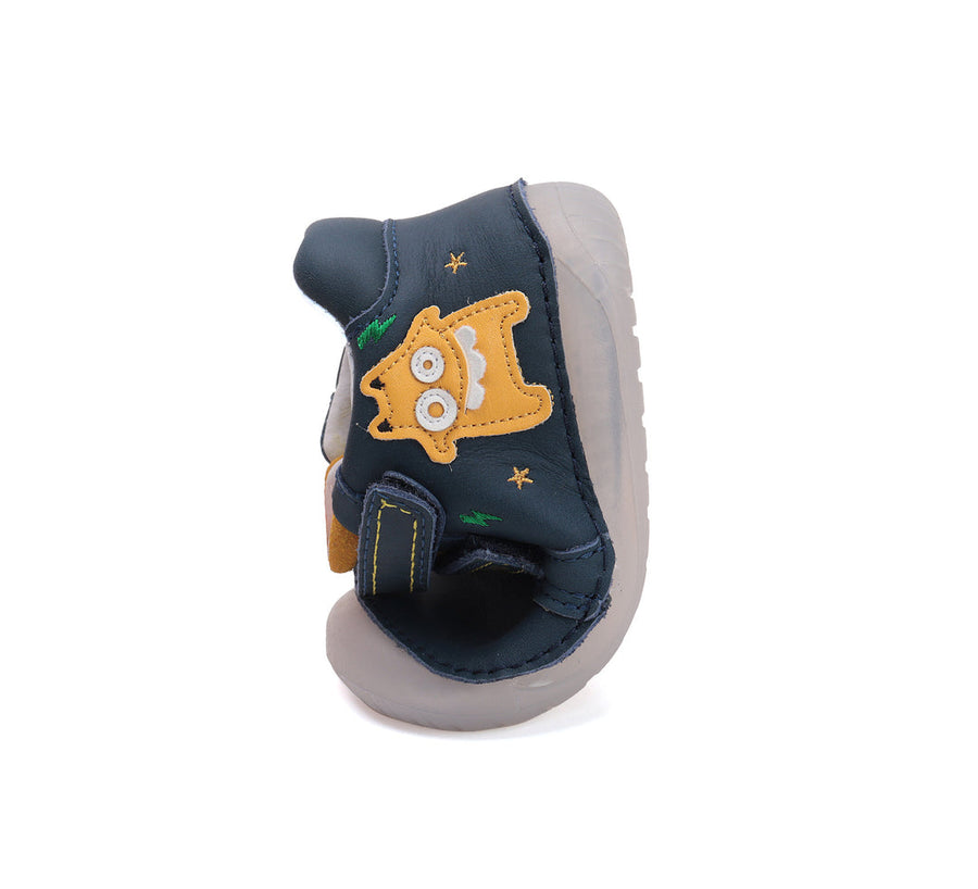 D.D.step boys barefoot/ first steps/ Monster detail/ Royal Blue S070-51698