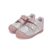 D.D.step girls leather shoes /unicorn detail/ Silver S049-51250
