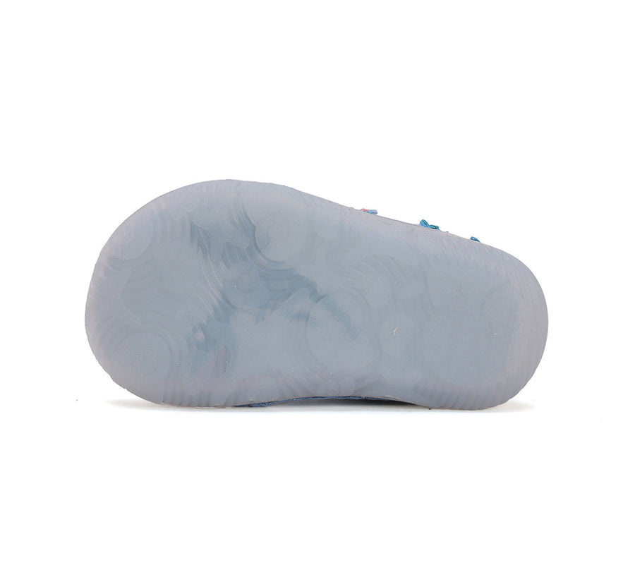D.D.step boys / first steps/ barefoot leather shoes with Dragon detail in Sky Blue (S073-51696)