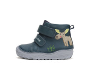 D.D.step boys leather/ warm lining boots/ first step / water-repellence / S071-42933A Royal Blue