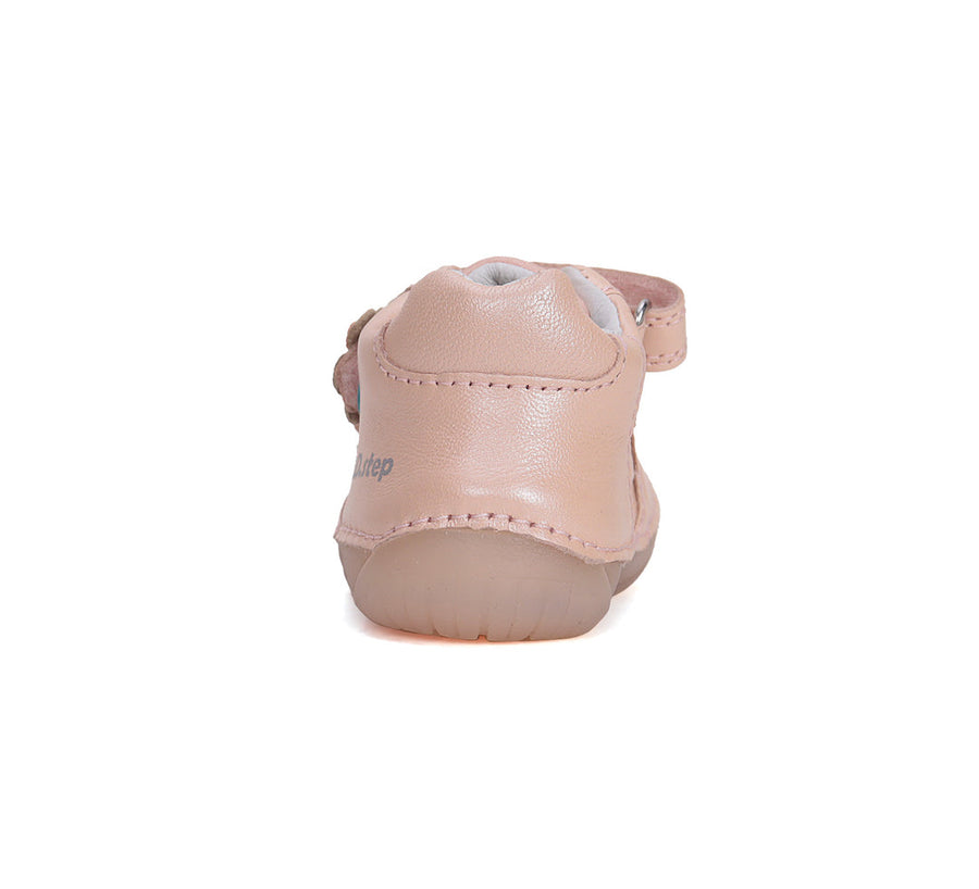 D.D.step girls barefoot/ first steps/ flower detail/ Light pink S070-51171