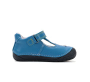 D.D.step boys leather/ barefoot/ first steps sandals/ Sky Blue H070-51434A