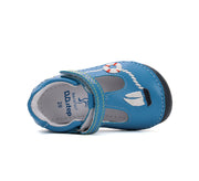 D.D.step boys leather/ barefoot/ first steps sandals/ Sky Blue H070-51434A